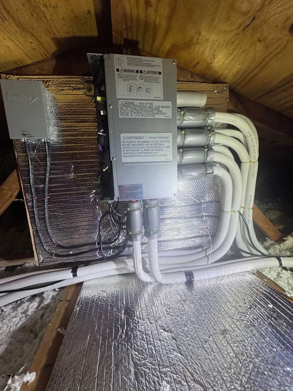 Attic air handler installation
