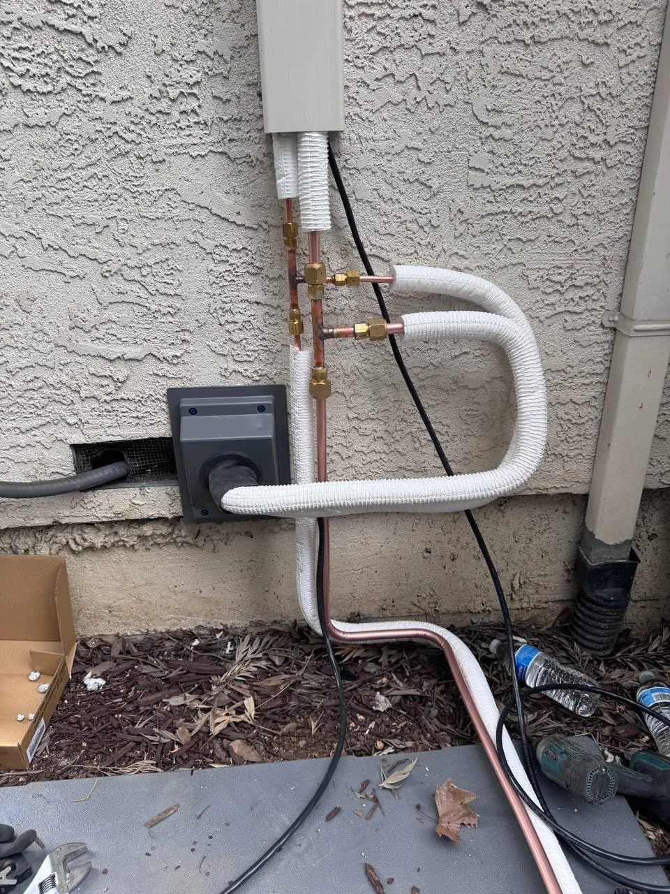 Refrigerant lineset copper work