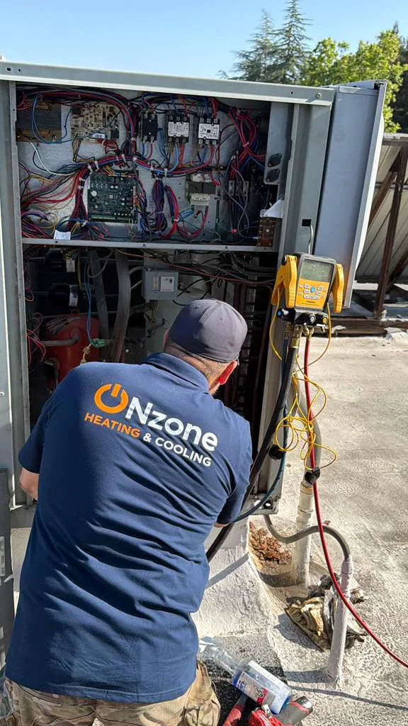 Onzone technician with branded shirt