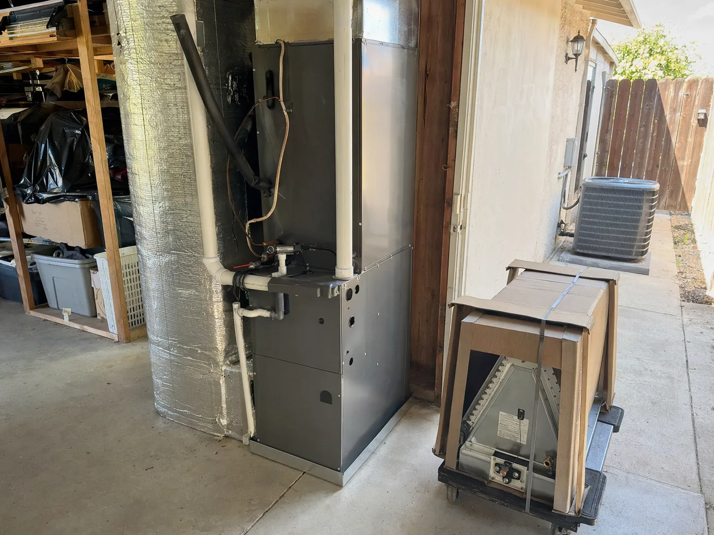 New HVAC system installed in a home in Concord, Bay Area