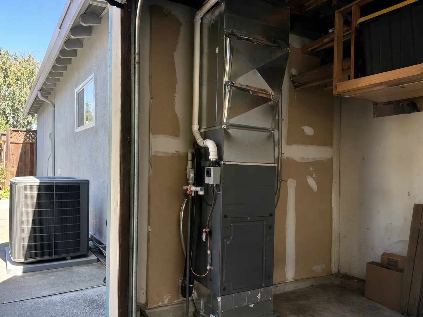 New HVAC system installed in a home in San Jose, Bay Area